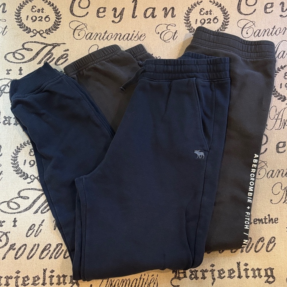 Abercrombie & Fitch Navy and Charcoal teen Jogger Pants - 2 Pack